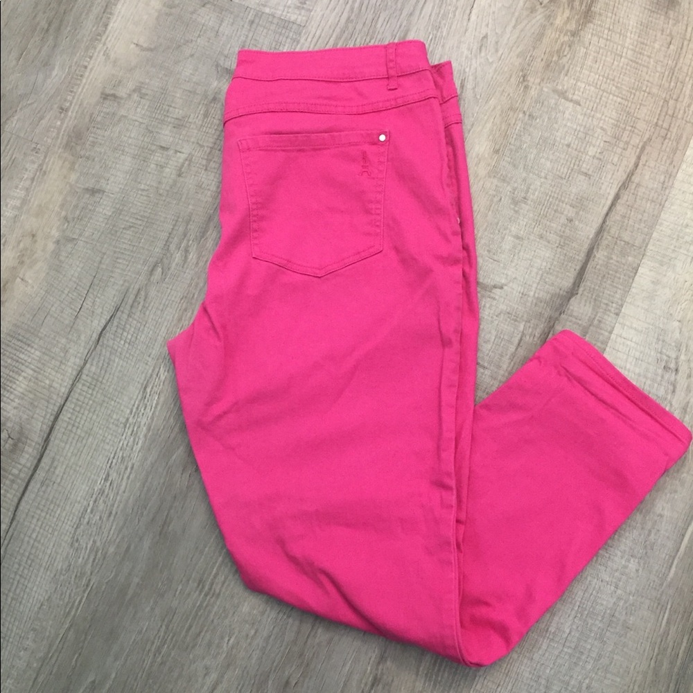 Hot Pink denim pants- super comfy!